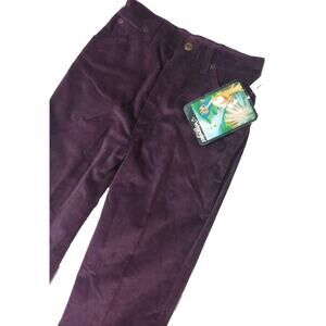 Vtg Wrangler Purple Velvet Pants Juniors New Sz 11 (26x35) - NWT